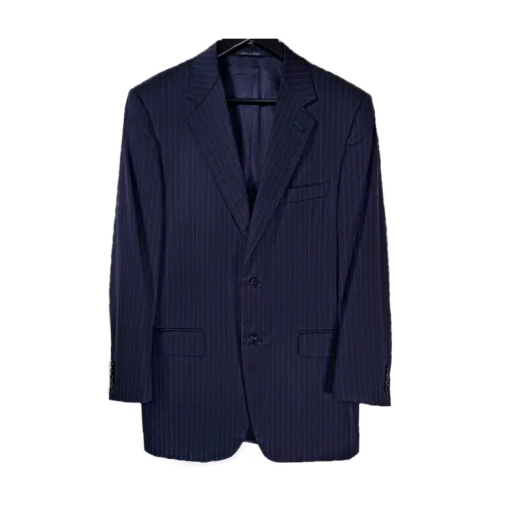 Canali Men's Navy Blue Pinstripe Jacket 100% Wool - worn once, dry-cleaned